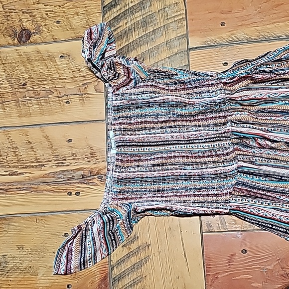 Aztec Print Maxi Dress, Medium - Picture 3 of 5